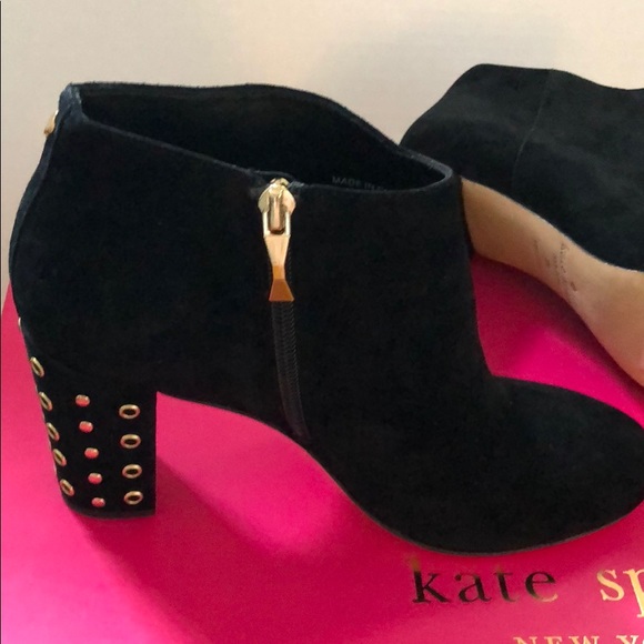 NWT Kate Spade Black Suede Cirra Boots, Size 8 - Picture 7 of 8